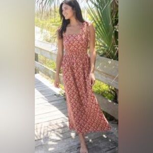 NWT Natural Life Courtney Cut out maxi dress color Rustic Vines boho hippie med